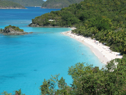 The blue waters of Maho Bay, St. John